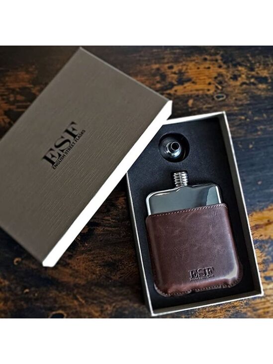 Other - Stainless Steel 6oz Flask in vegan Leather Holster